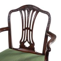 A Pair of George III Mahogany Armchairs