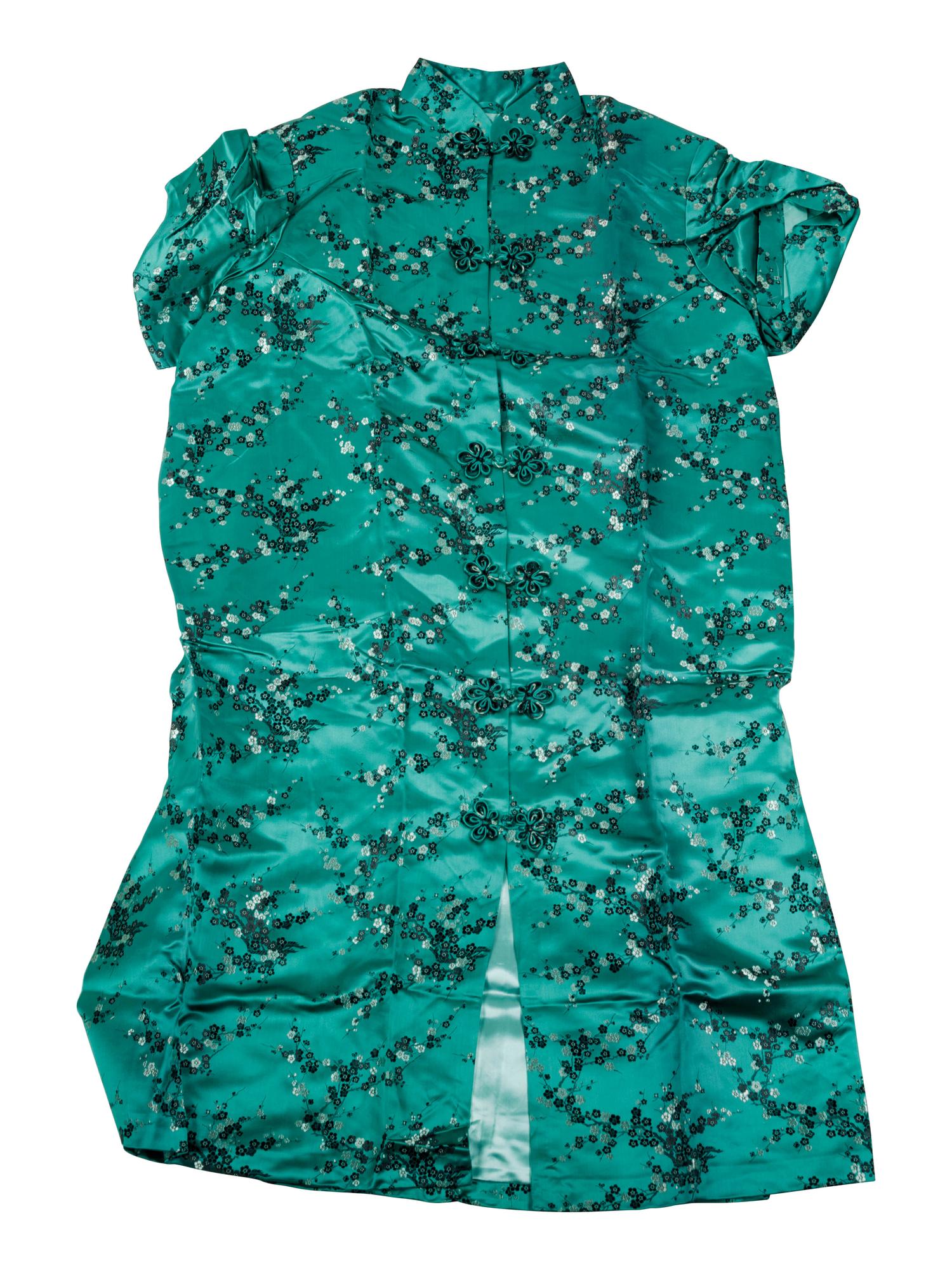 Two Chinese Embroidered Silk Lady's Short Sleeve Coats