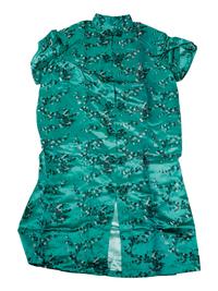 Two Chinese Embroidered Silk Lady's Short Sleeve Coats