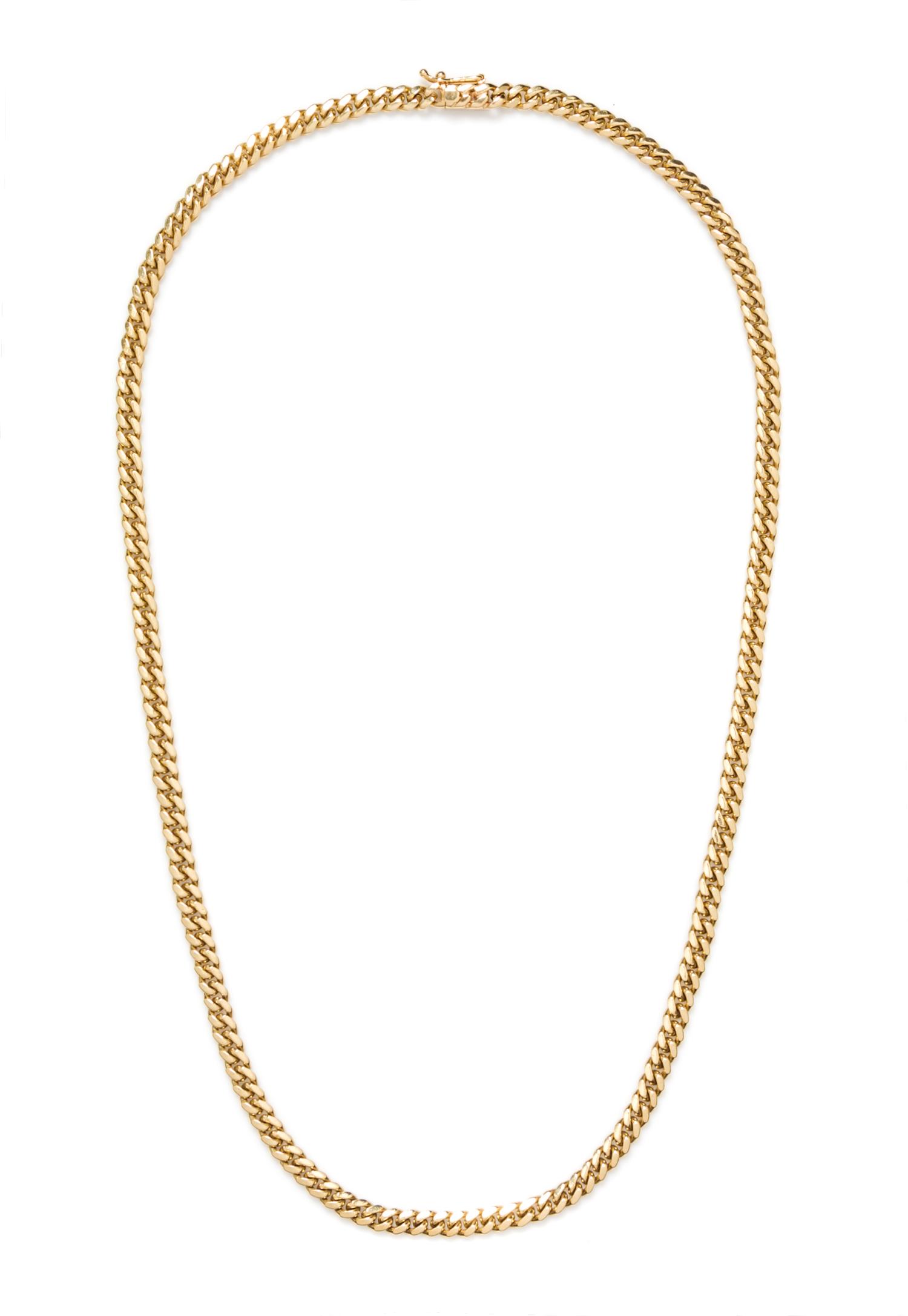 A 14 Karat Yellow Gold Curb Link Necklace, 35.60 dwts.