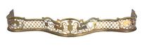 A French Etched and Pierced Cut Brass Fire Fender Height 8 x length 53 1/2 inches. — 19TH CENTURY