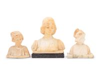 Three Italian Alabaster Busts