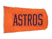 A Houston Astros Flag Once Flown on Wrigley Field Scoreboard Collected by Former Chicago Cubs Wrigley Field Head Scorekeeper,