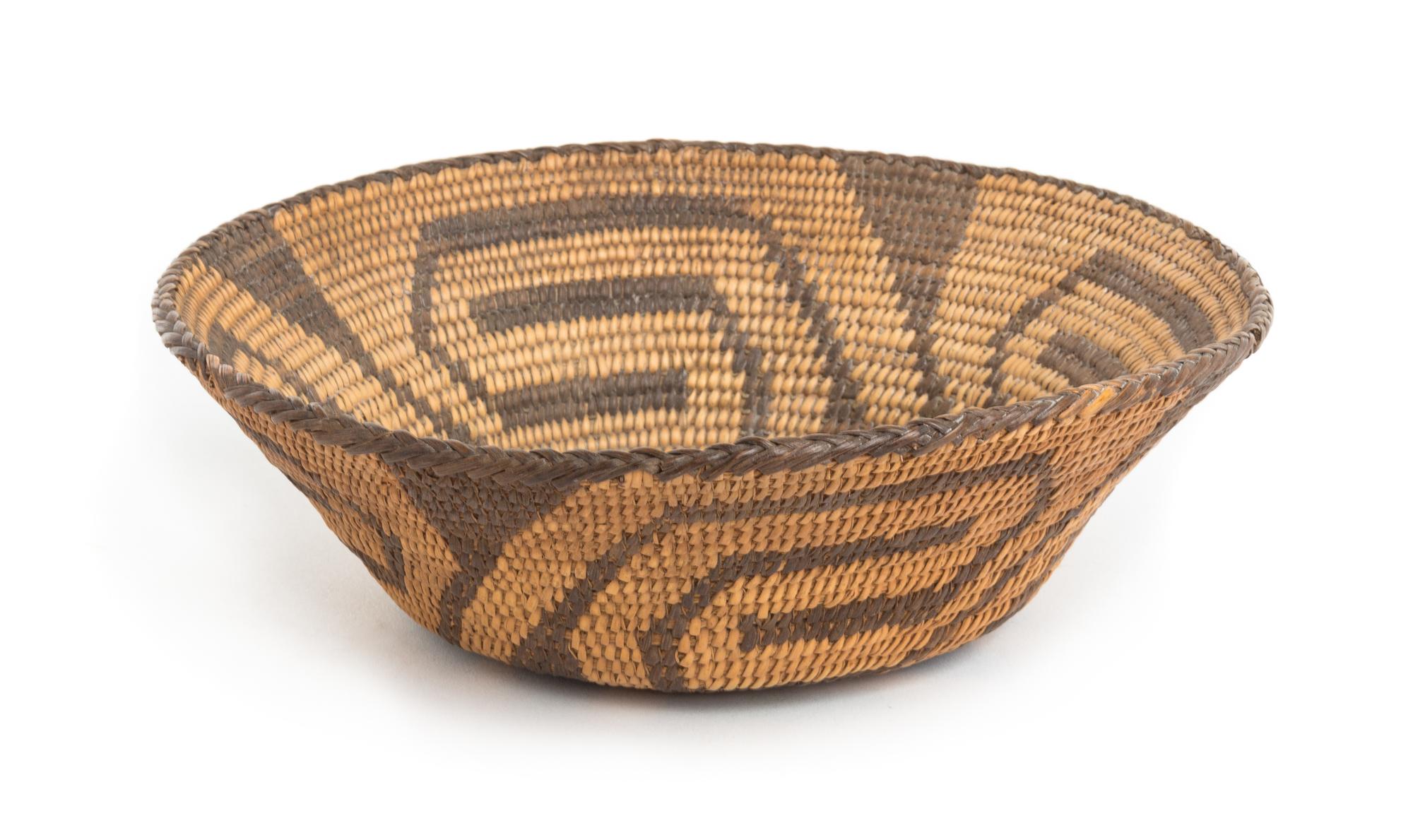 Central California Shallow Basket Height 2 1/2 x diameter 8 1/4 inches