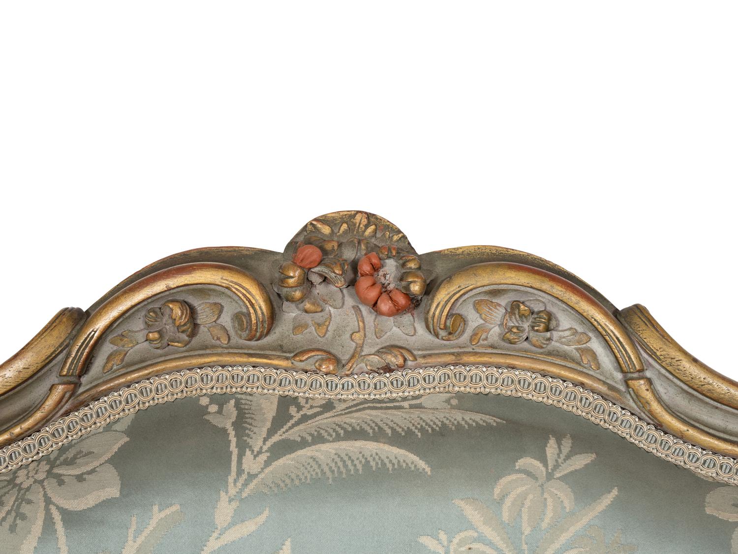 A Set of Five Louis XV Style Blue-Painted Chairs