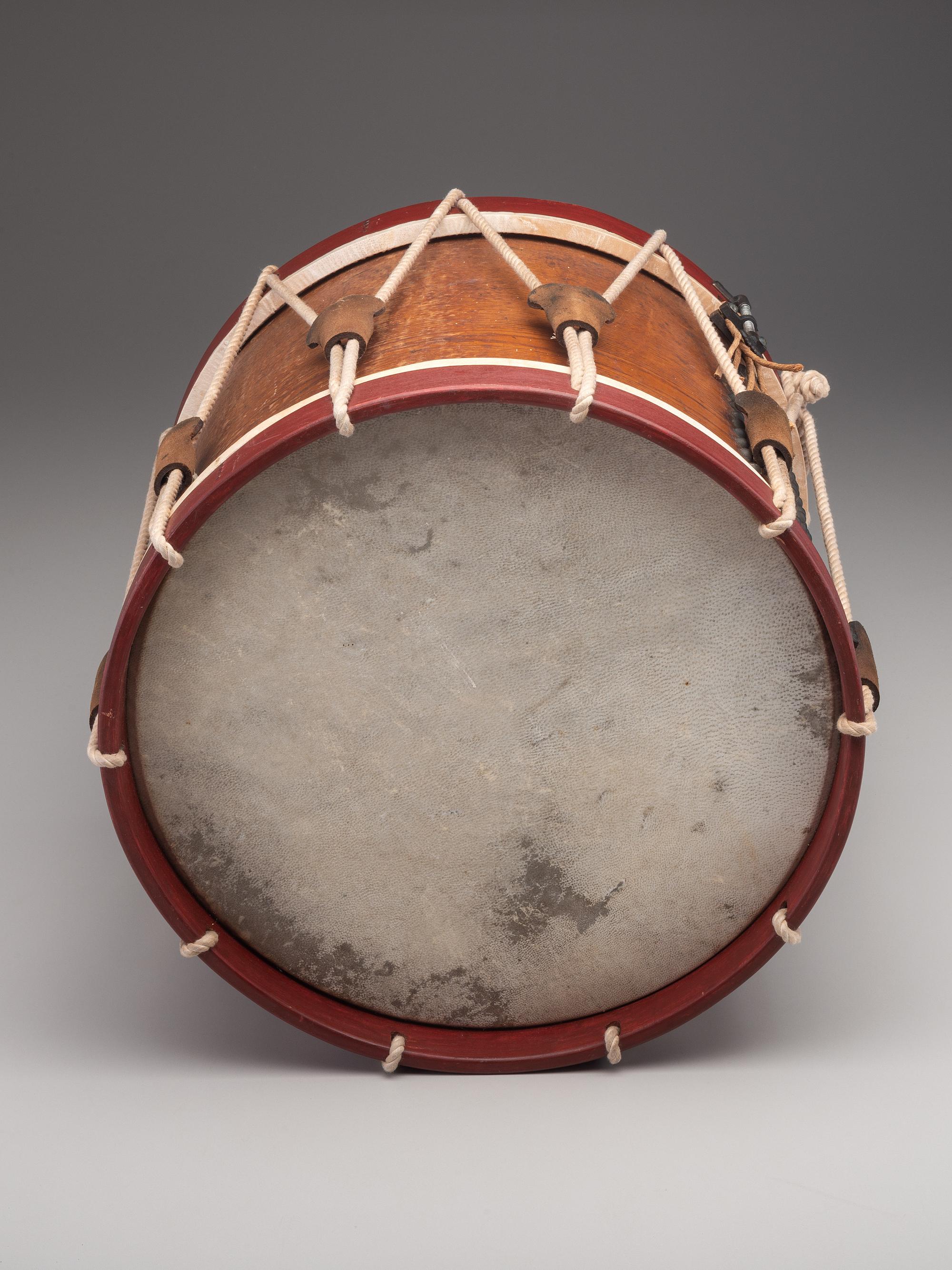 [MILITARIA]. Painted Marine Corps drum, possibly Mexican-War. Manufactured by William Ent, Germantown, PA, ca 1840s.