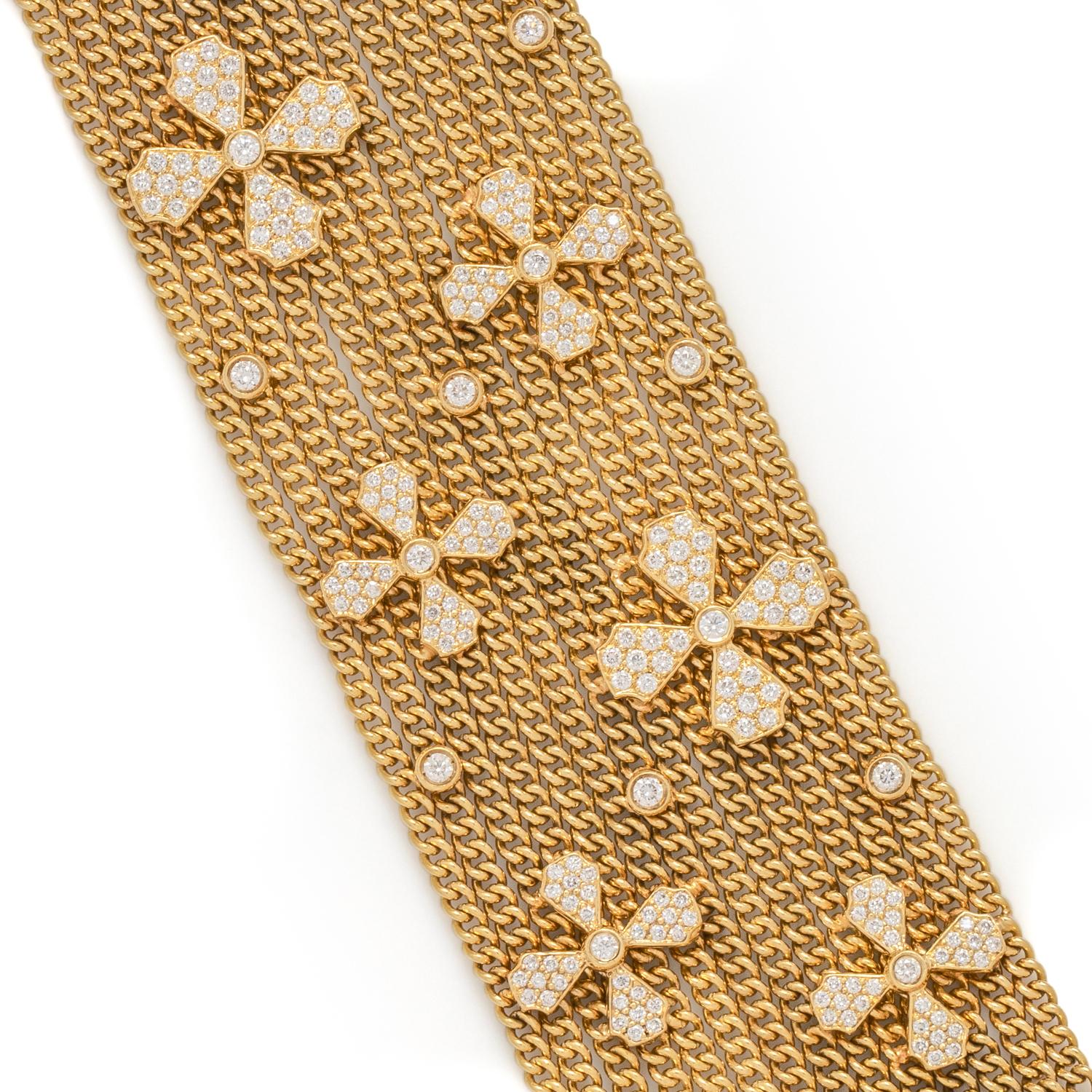 ASPERY & GULDAG, YELLOW GOLD AND DIAMOND BRACELET