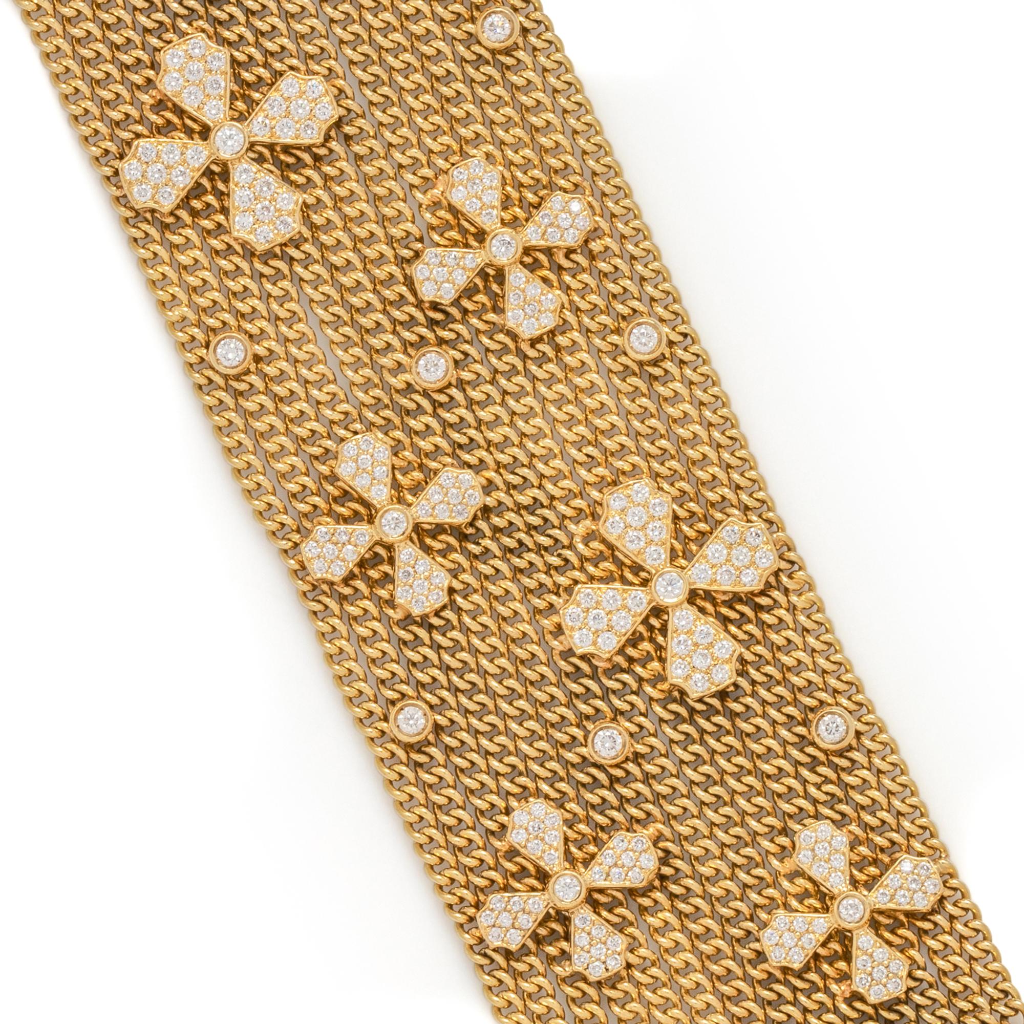 ASPERY & GULDAG, YELLOW GOLD AND DIAMOND BRACELET