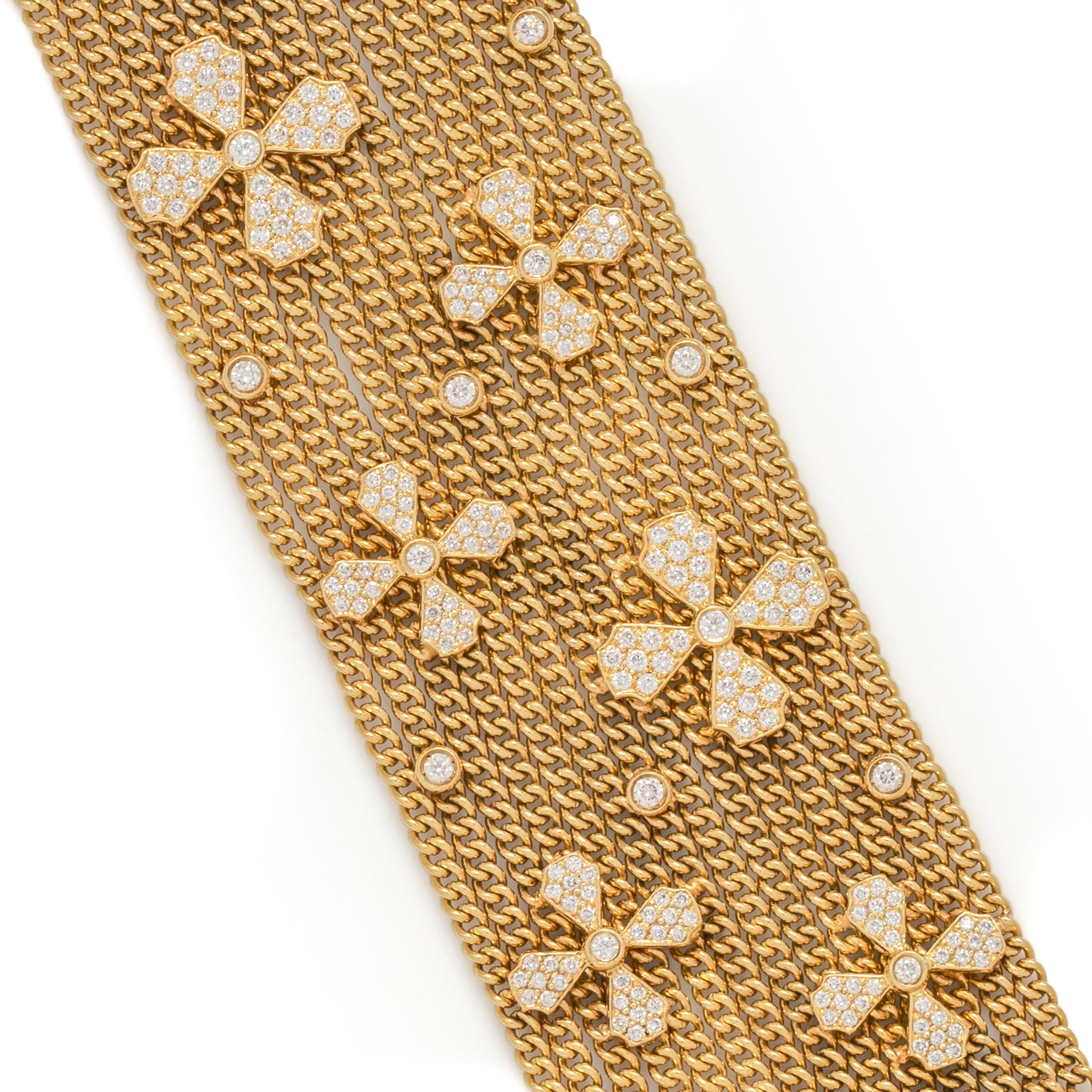 ASPERY & GULDAG, YELLOW GOLD AND DIAMOND BRACELET