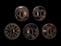Five Japanese Iron Tsuba