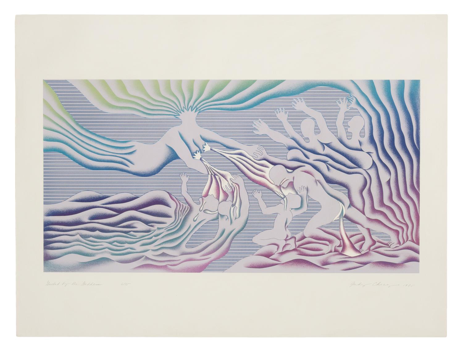 The Creation , Birth Tear/Tear , Birth Trinity , Guided by the Goddess , and Earth Birth (a group of 5 works from The Birth Project ), 1985