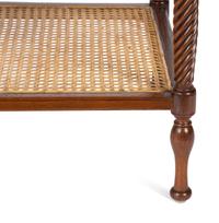 A Pair of Plantation Style Teak Open Armchairs and a Two-Tier Side Table — 20TH CENTURY