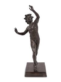 A Grand Tour Bronze Figure of The Dancing Faun of Pompeii