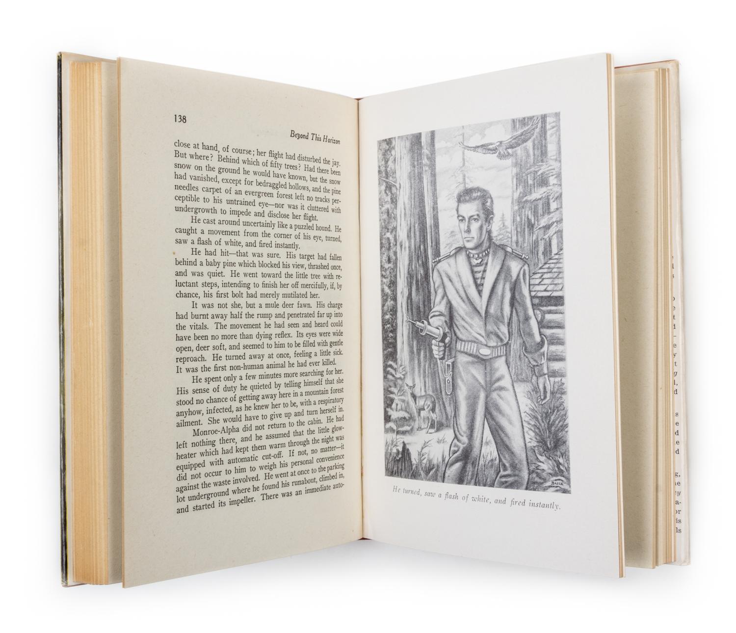 HEINLEIN, ROBERT A. Beyond the Horizon. Reading, PA, 1948. First edition. Limited, signed.