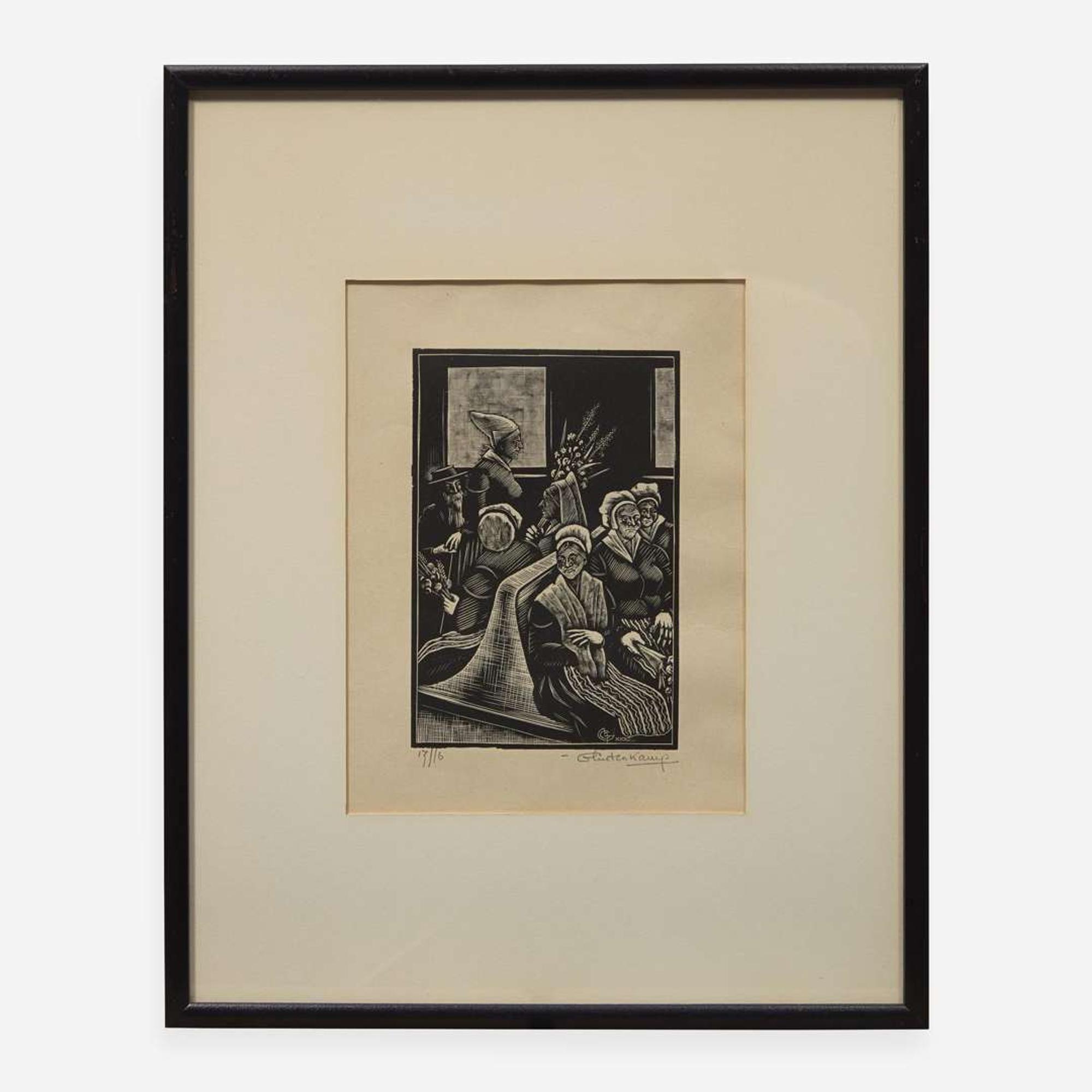 Henrik Glintenkamp (American, 1887-1946) A group of Four (4) Woodcuts