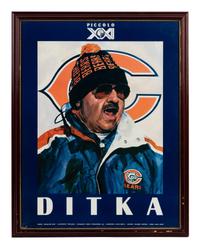 A Group of Theee Mike Ditka Artworks Formerly Displayed at Mike Ditka’s Restaurant