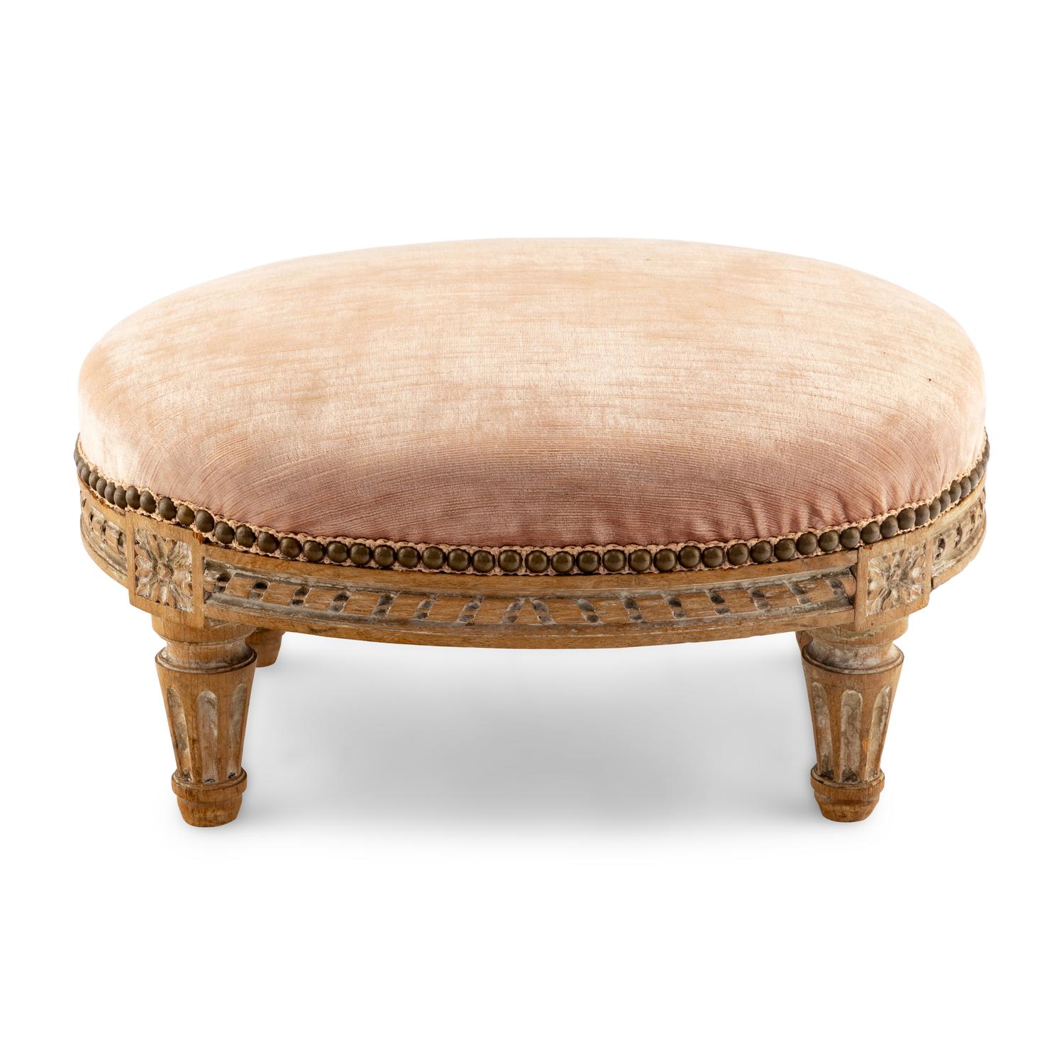 A Louis XVI Style Beechwood Tabouret