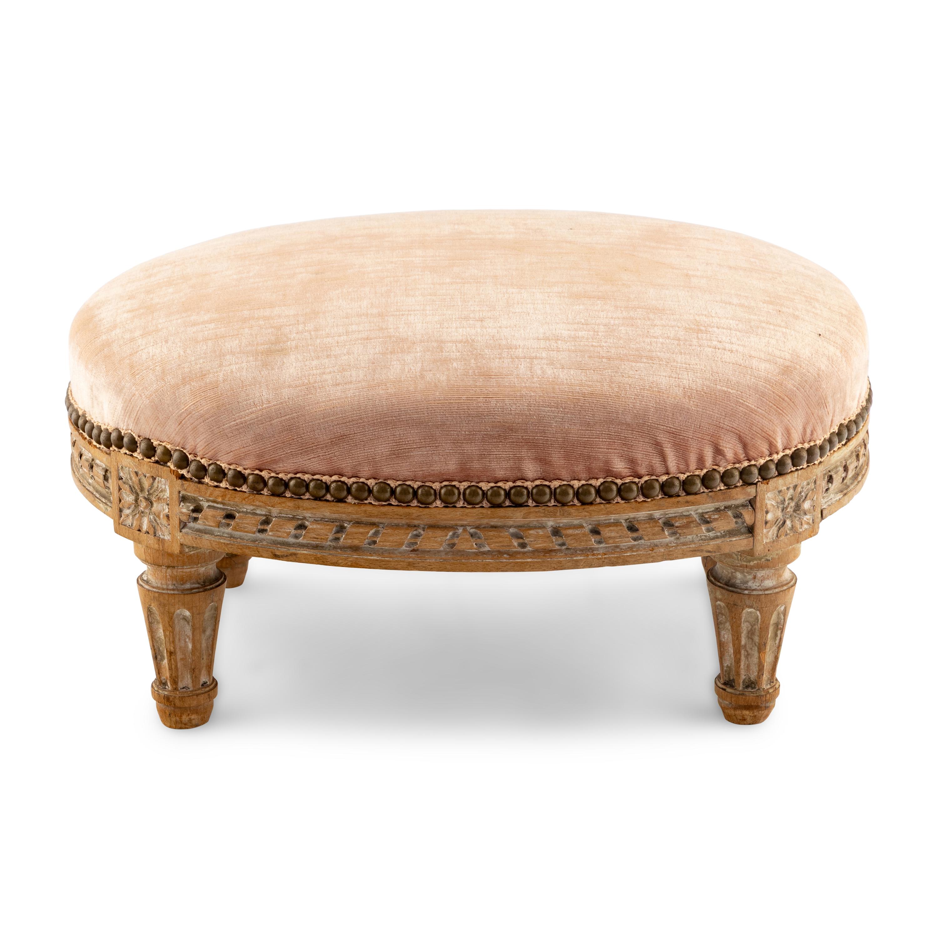 A Louis XVI Style Beechwood Tabouret