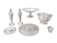 A Group of American Silver Candelabras and Holloware