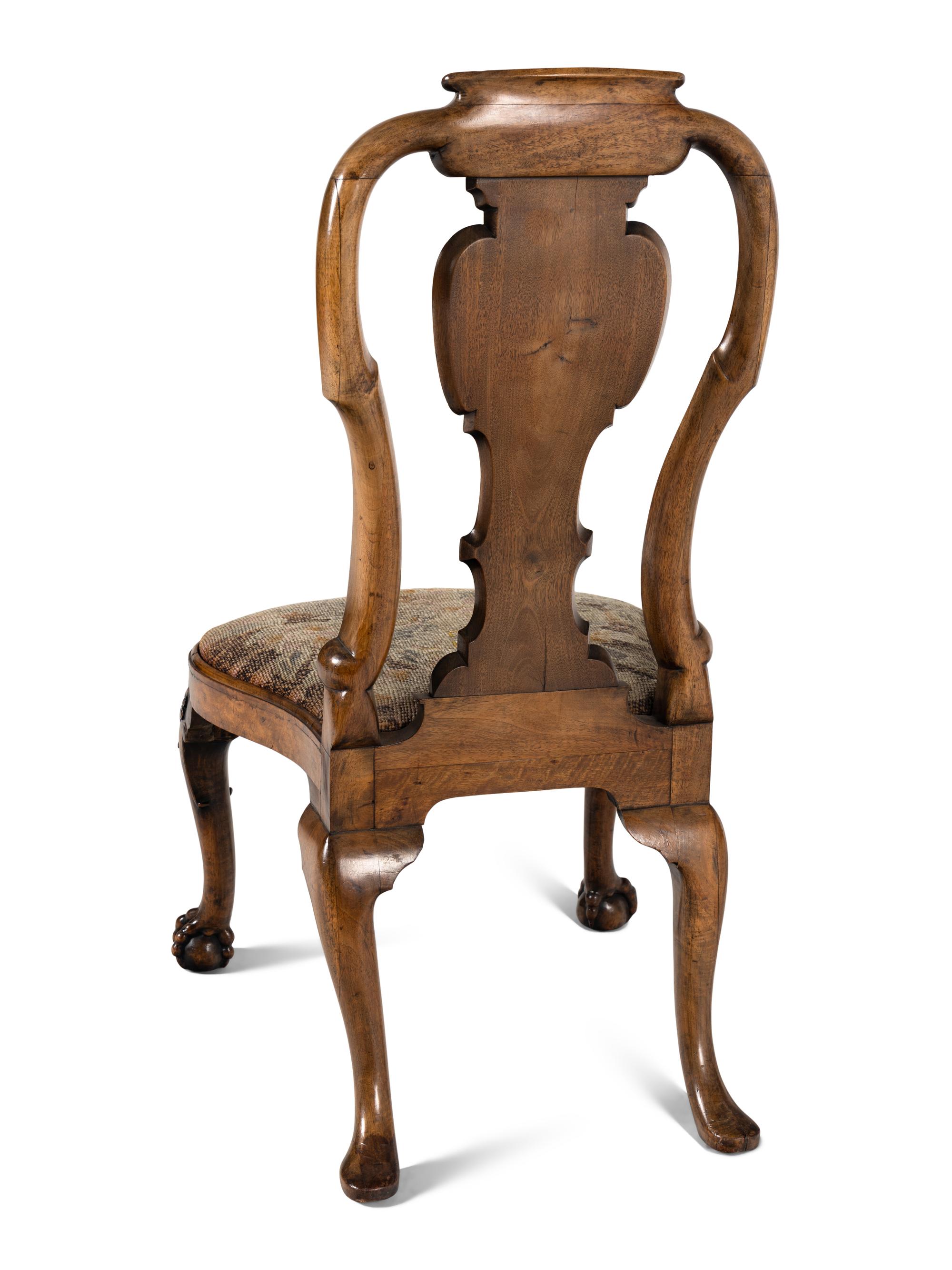 A Pair of George II Burlwood Side Chairs