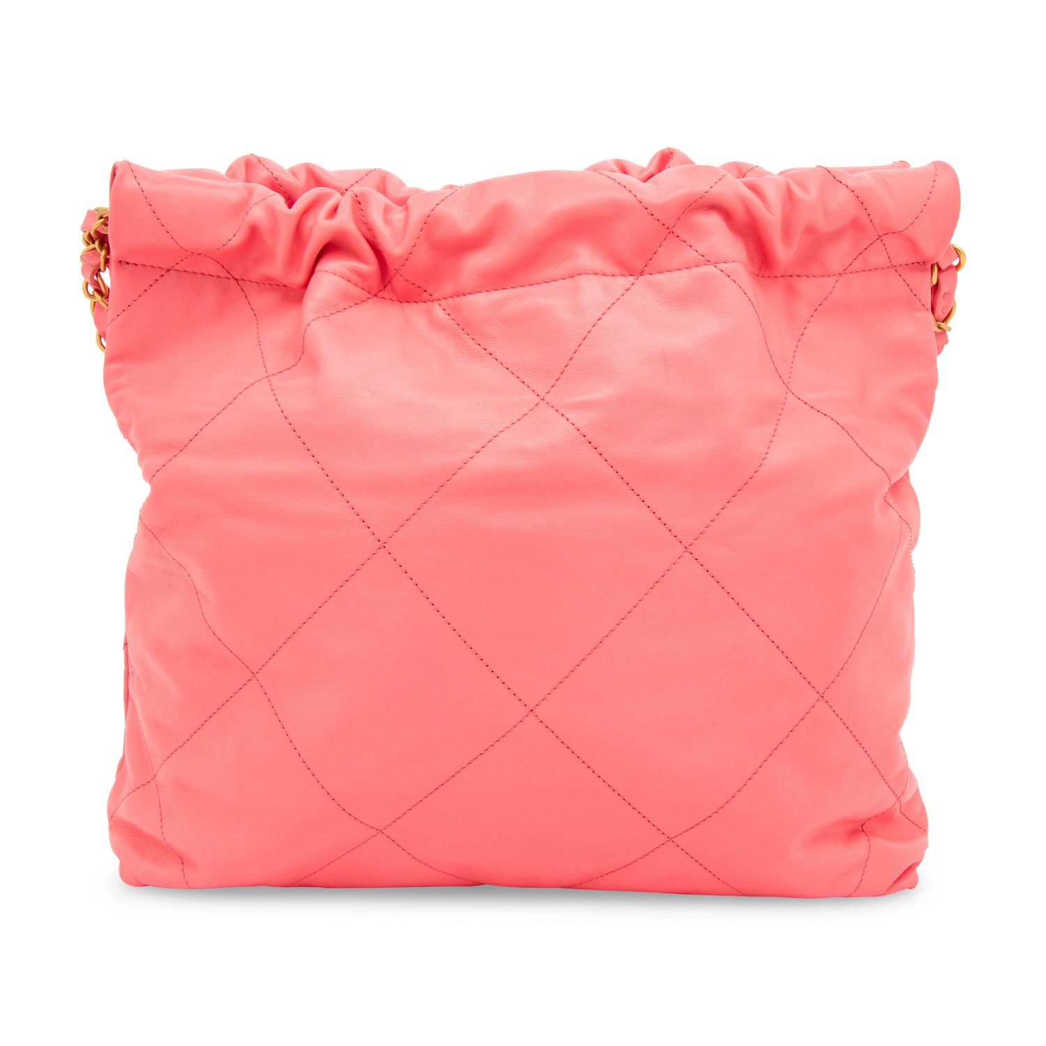 CHANEL, PINK LEATHER 22 TOTE
