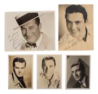 [HOLLYWOOD]. A collection of over 120 photographs and correspondence, most autographed by leading men from the 1920s-1970s, including:
