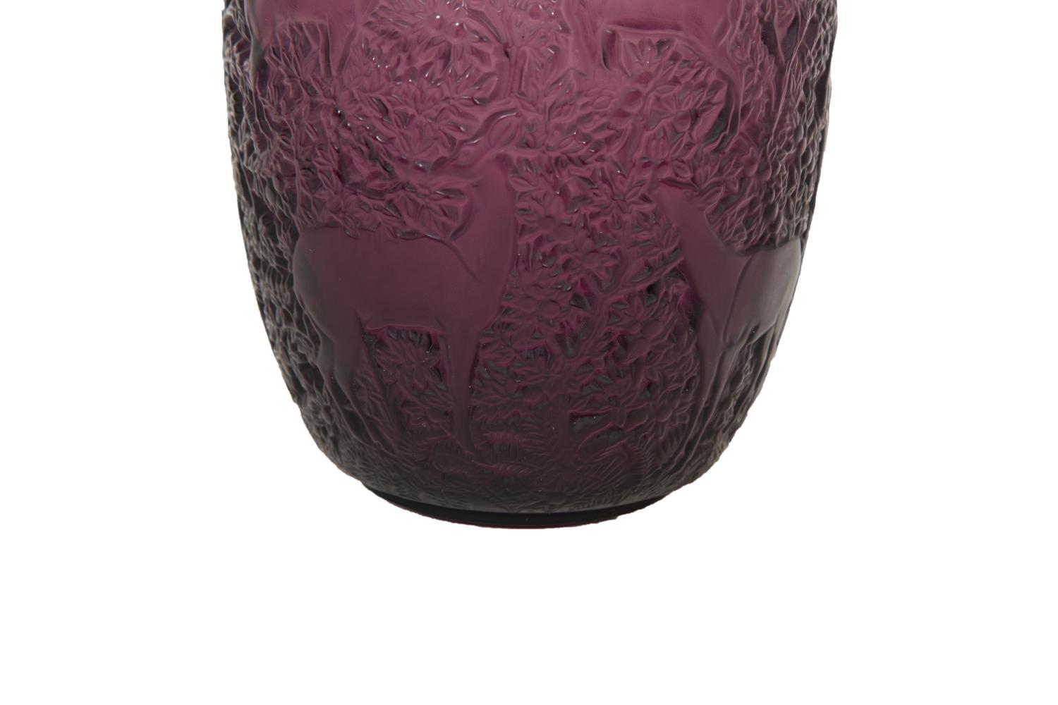 A Rene Lalique Biches Vase