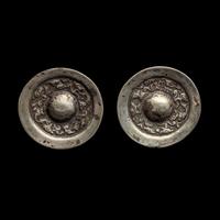 A Pair of Chimu Silver Ear Spools