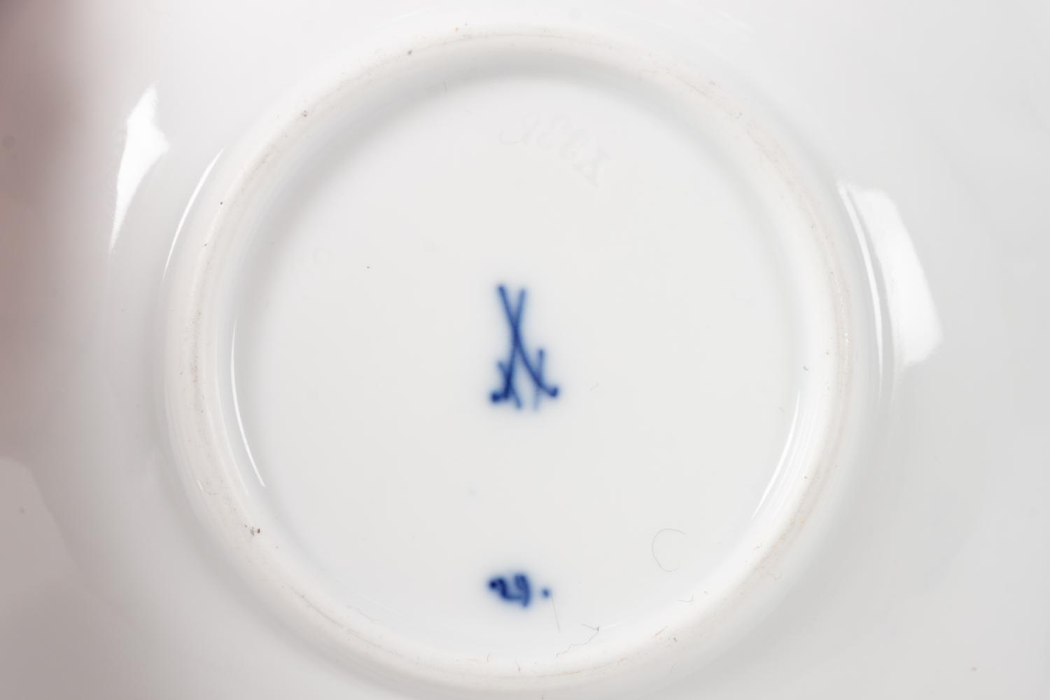 A Group of Meissen Teacups and Saucers