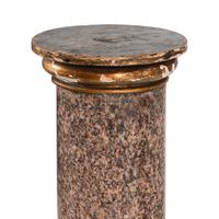 A Pair of Continental Pink Granite Pedestals