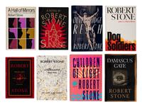 STONE, Robert (1937-2015). A group of 8 FIRST EDITIONS, ALL SIGNED OR INSCRIBED, comprising:
