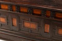 A Continental Walnut and Penwork Coffer