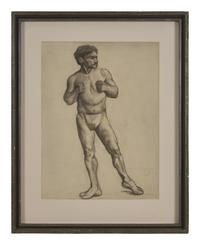 Étude de Boxeur Debout, Poings Rabattus, 1897