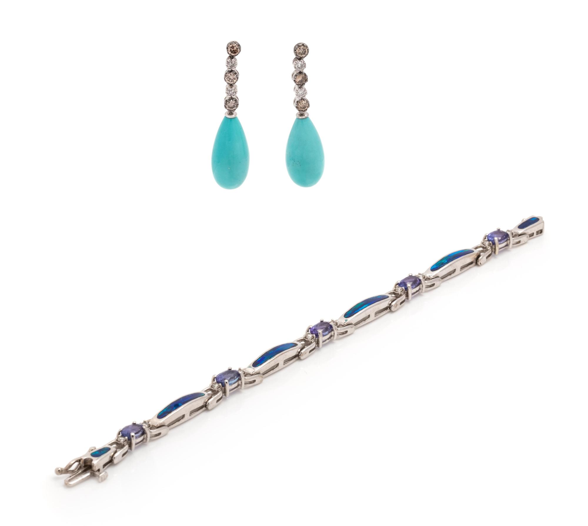 COLLECTION OF GEMSTONE AND DIAMOND JEWELRY