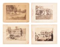 [CIVIL WAR]. 6 "Brady's Album Gallery" photographs incl. one of an unburied deceased Confederate.