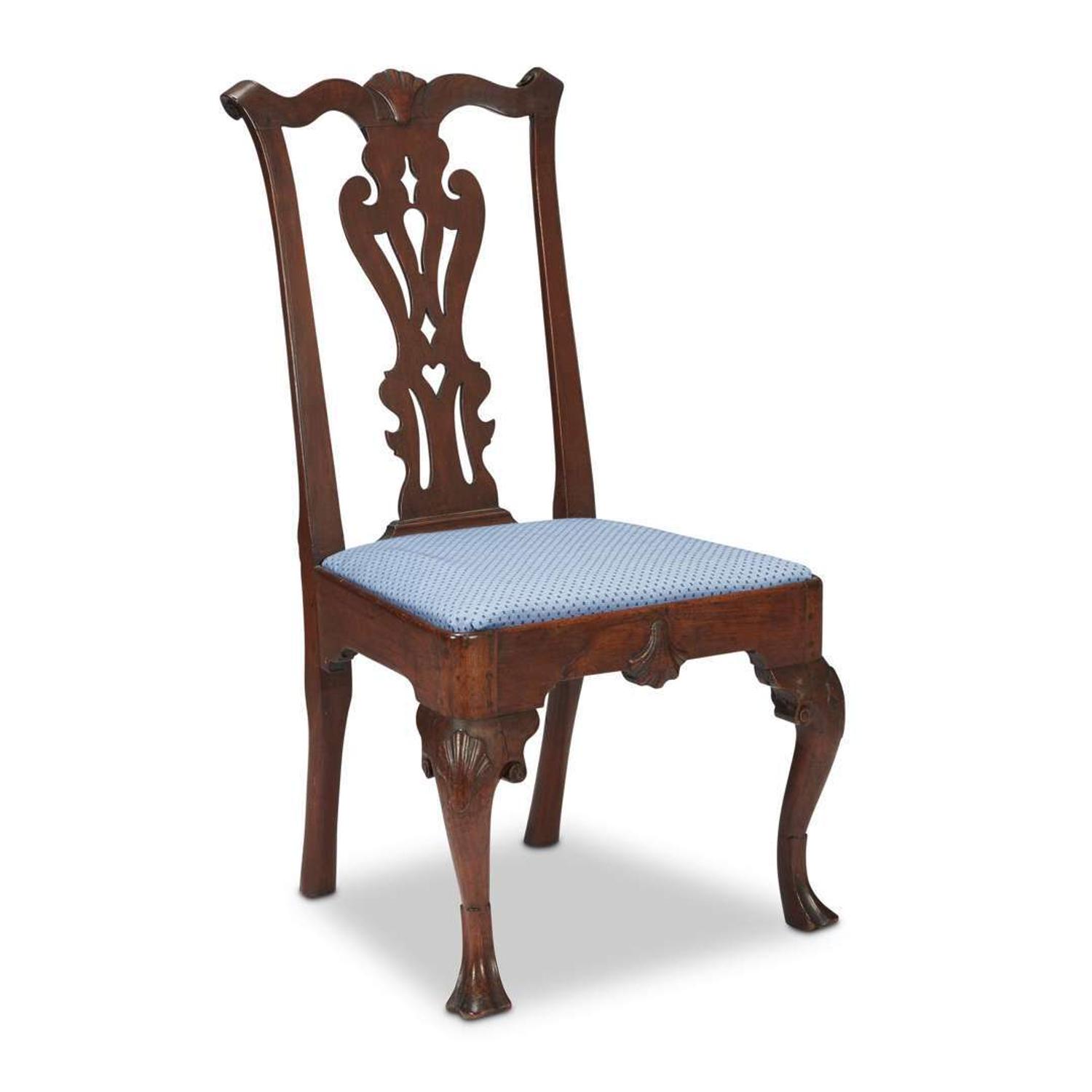Queen Anne carved walnut side chair Pennsylvania, circa 1765
