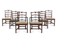 A Set of Six George III Style Mahogany Dining Chairs