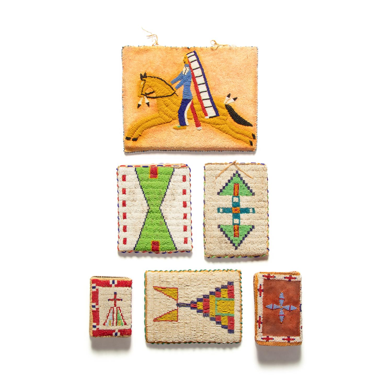 Collection of Sioux Beaded Bible Covers and Picture Frames