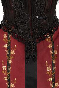 Two-Piece Striped Silk Evening Dress, 1890s