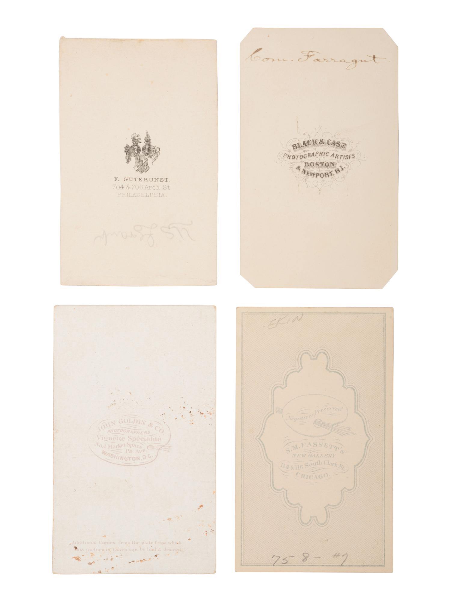 [LINCOLN FUNERAL]. A group of 12 CDVs featuring generals and other high ranking officers wearing Lincoln mourning badges and bands. Incl. Generals GRANT, LOGAN, EKIN, & MCLAUGHLIN.