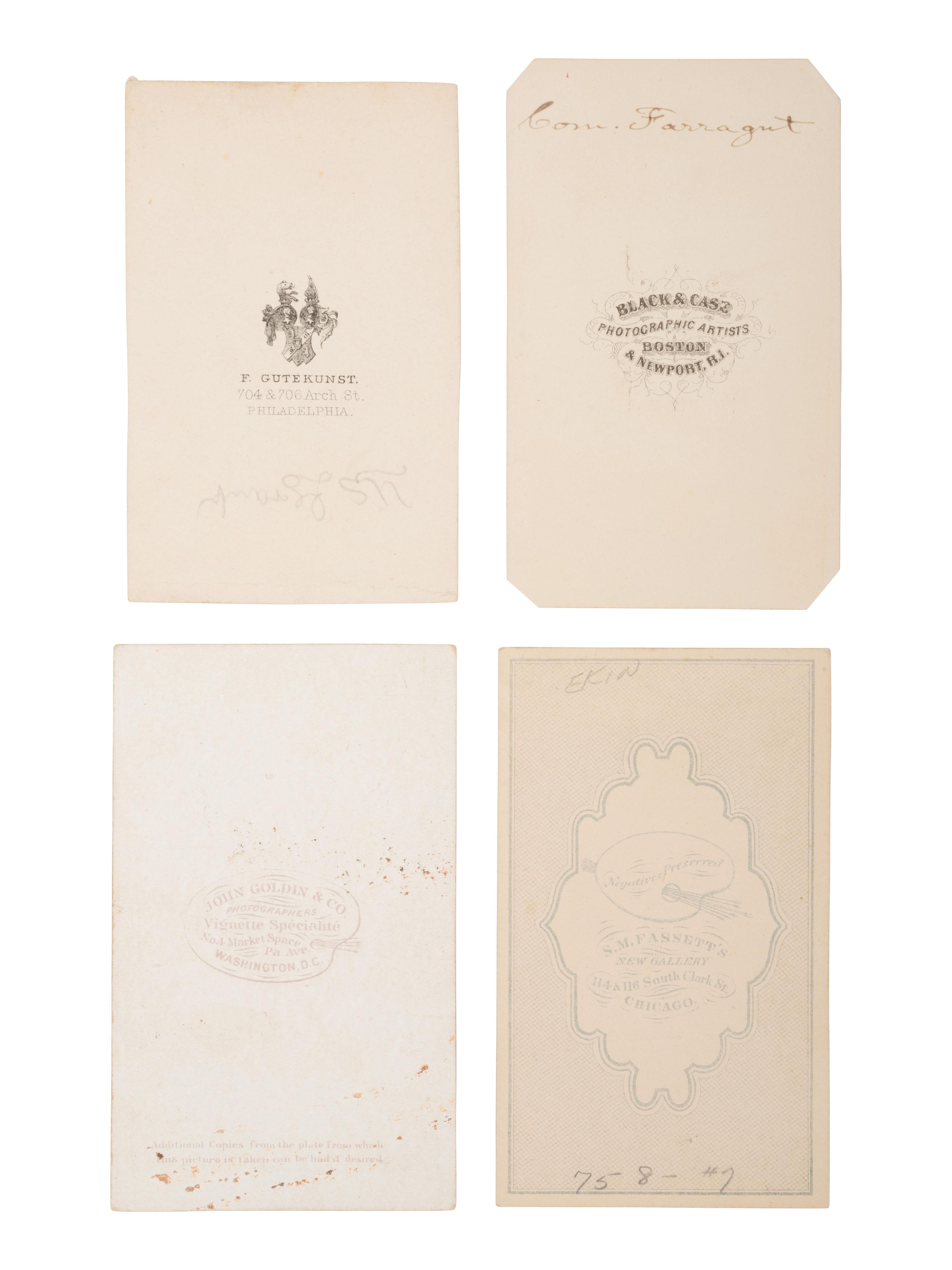 [LINCOLN FUNERAL]. A group of 12 CDVs featuring generals and other high ranking officers wearing Lincoln mourning badges and bands. Incl. Generals GRANT, LOGAN, EKIN, & MCLAUGHLIN.