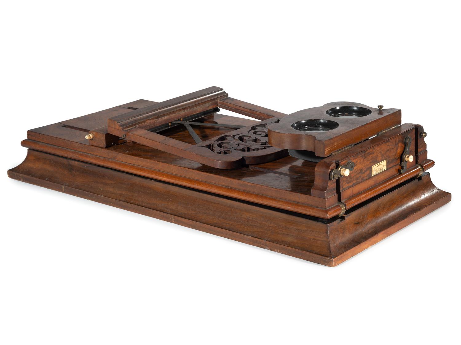 [EARLY PHOTOGRAPHY]. Table top folding stereographoscope. New York: E. & H.T. Anthony & Co.