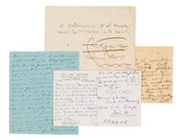 [MUSICIANS AND PERFORMERS]. A group of 4 manuscripts by musicians and performers.