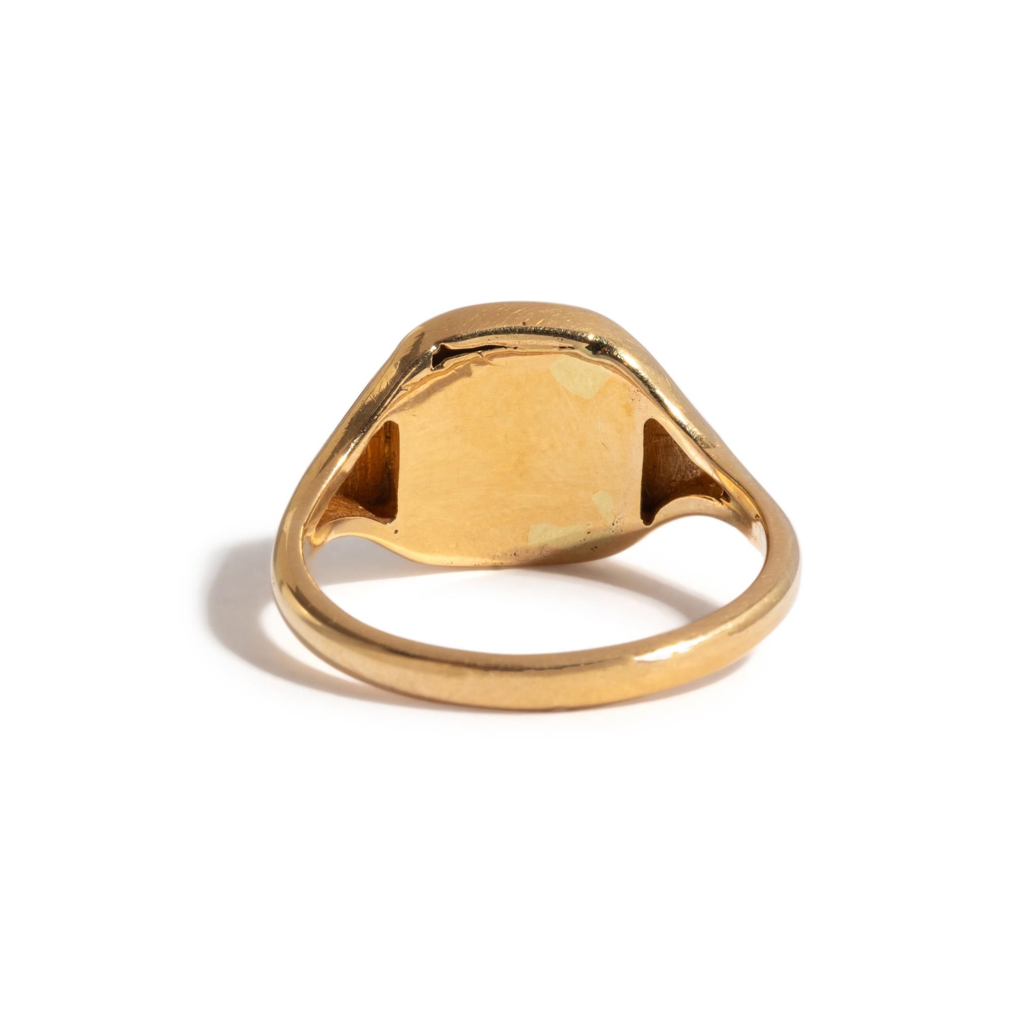 A Neoclassical Gold and Nicolo Finger Ring with the Portrait Head of the God Bachus
