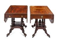 Two American Classical Mahogany Drop-Leaf Tables