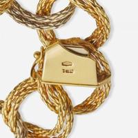 An 18K Yellow Gold Two-Tone Necklace