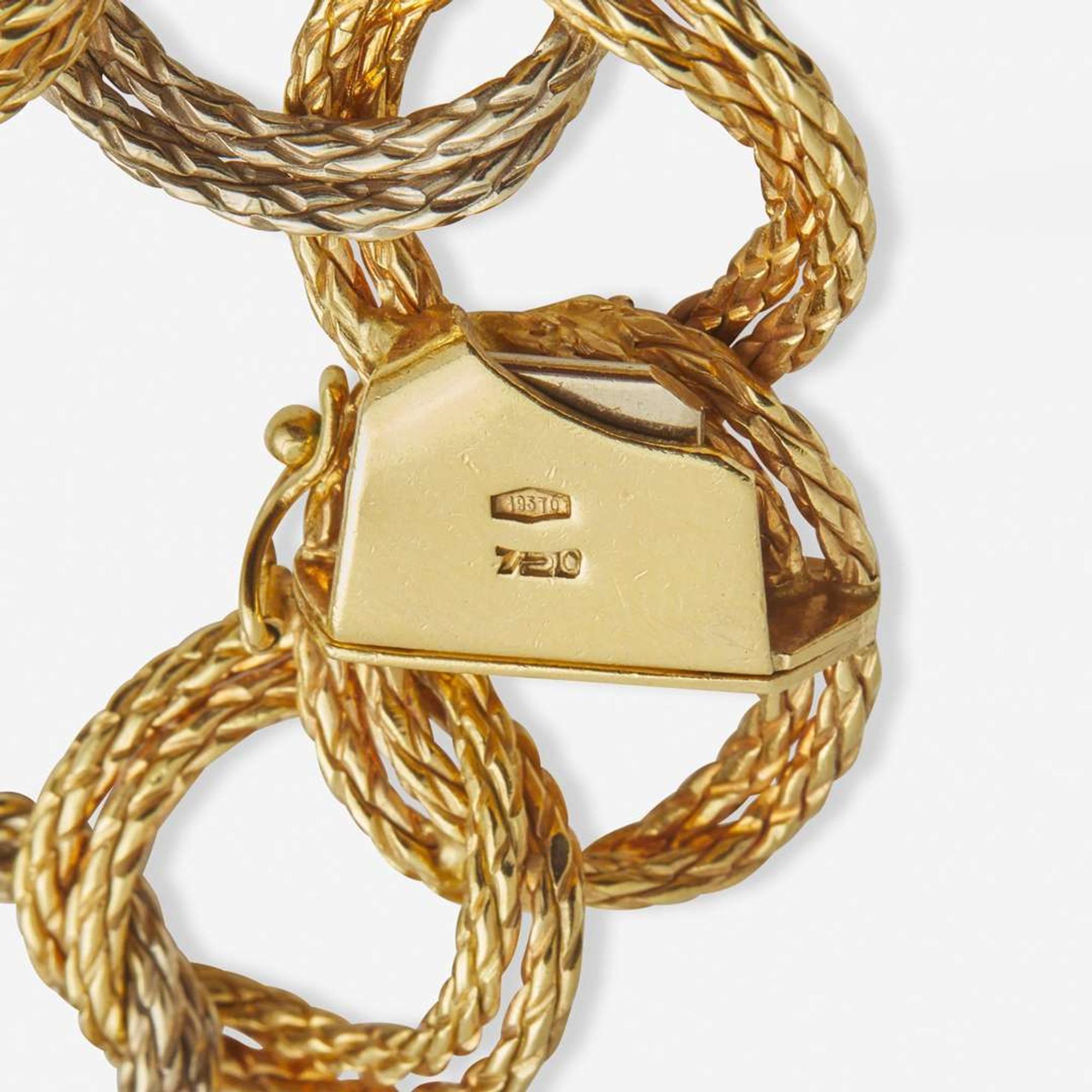 An 18K Yellow Gold Two-Tone Necklace