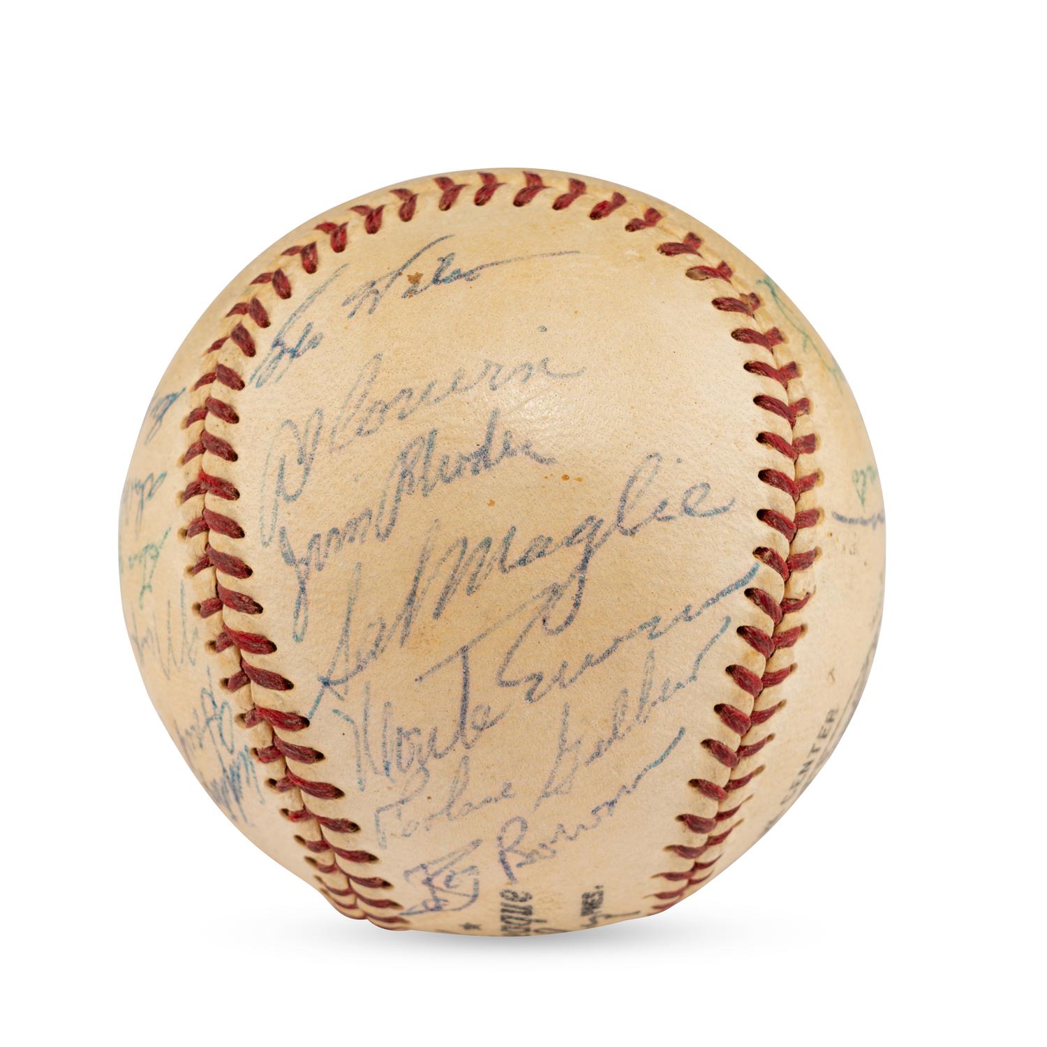 A 1953 New York Giants Team Signed Autograph Baseball