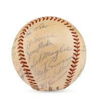 A 1953 New York Giants Team Signed Autograph Baseball