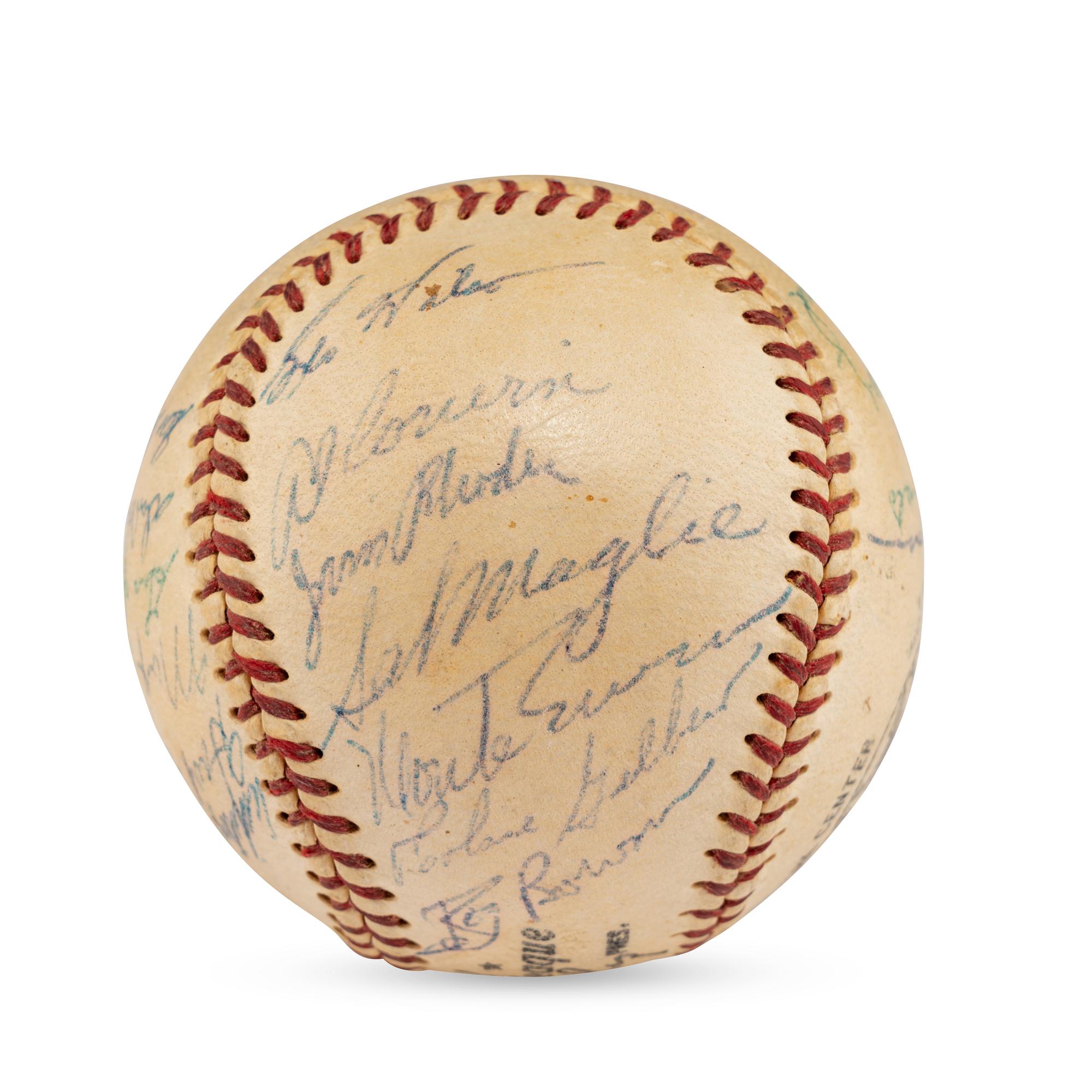 A 1953 New York Giants Team Signed Autograph Baseball